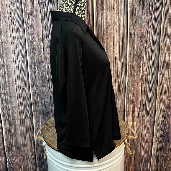 Black Button Down Blouse- Size Small - Picture 3 of 7